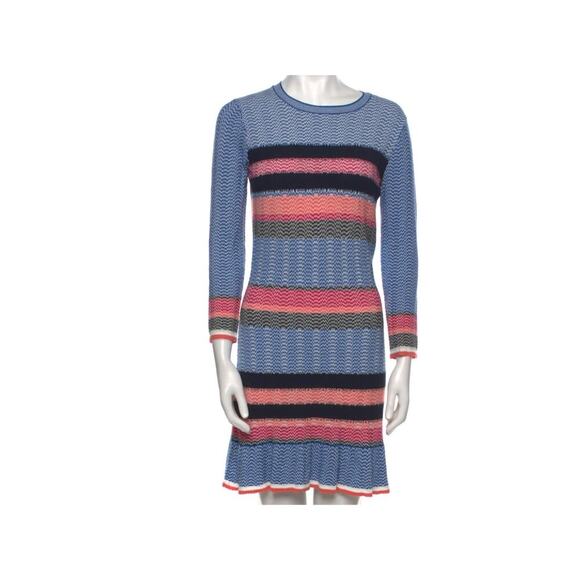 Tanya Taylor Beta Stripe Blue, Pink, Black Size Small - Picture 4 of 5